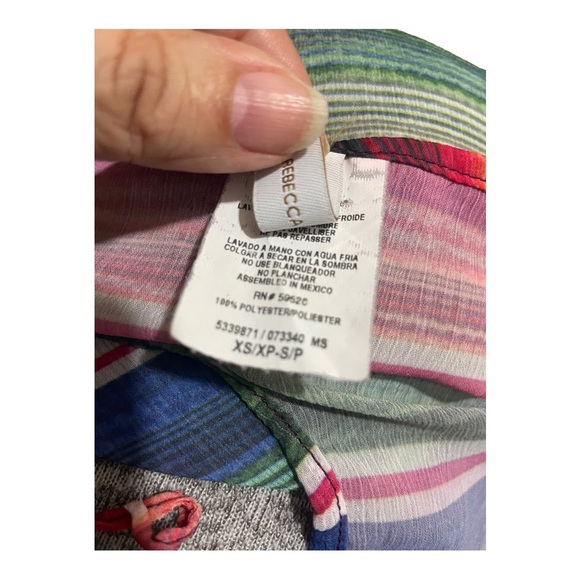 Becca cold shoulder swim cover up. Striped elastic waist XSmall - Picture 12 of 12